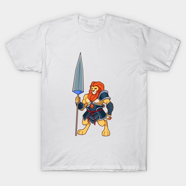 Roleplay character - Fighter - Lion T-Shirt by Modern Medieval Design